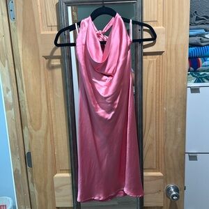 A satin dress (bubble gum pink, only worn once). Really cute, very flattering.